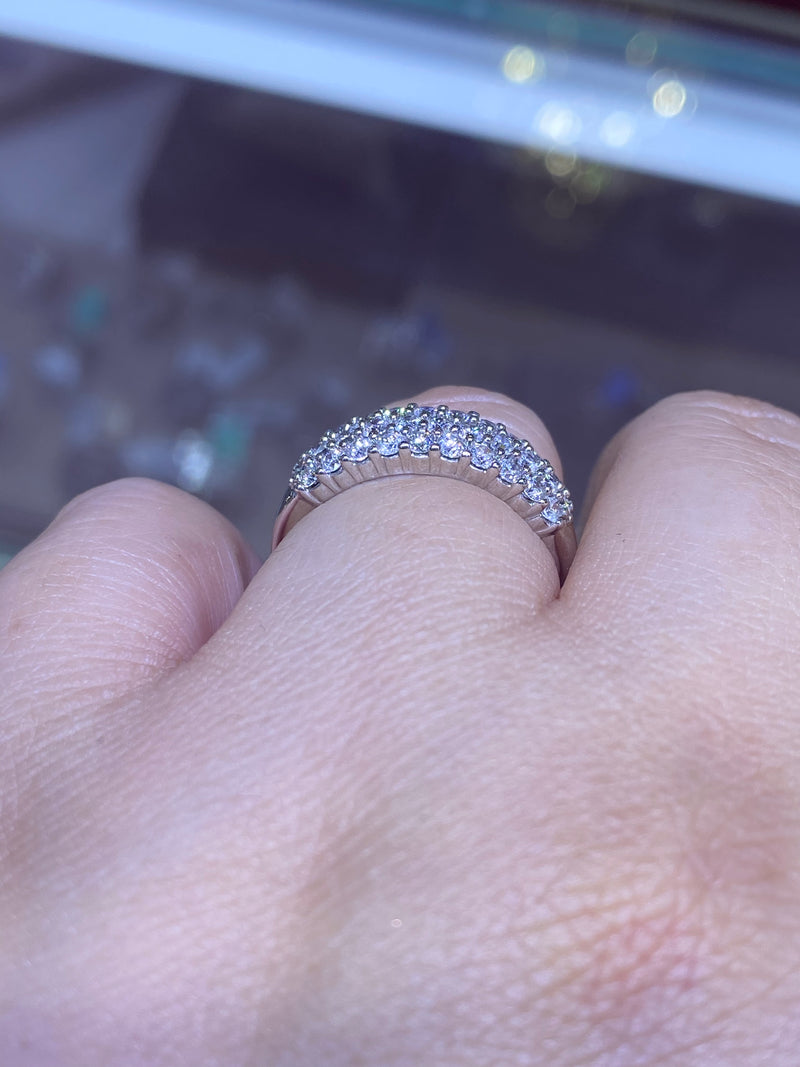 14k Gold Pavé Prong Set Diamond Band