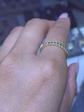 14K Gold Emerald Art Deco Band