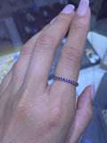 14K Gold Sapphire Art Deco Band