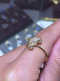 14k Gold Butterfly Diamond Band