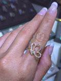 14K Gold Open Gallery Butterfly Diamond Band
