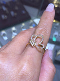14K Gold Open Gallery Butterfly Diamond Band