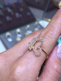 14K Gold Open Gallery Butterfly Diamond Band