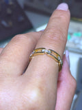14K Gold and Diamond Link Ring