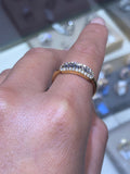 14K Gold ID Baguette Diamond Band
