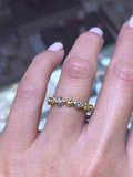 14K Gold Bubble Cluster Round Diamond Ring