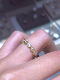 14K Gold Bubble Cluster Round Diamond Ring