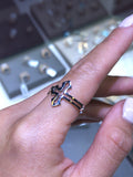 14K Gold Open Fancy Cross Ring