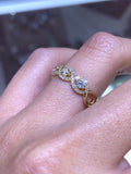 14K Gold Marquise Halo with Round Diamond Band