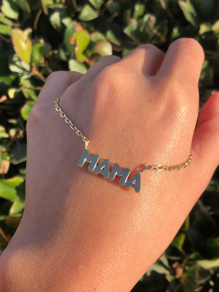 Mama Collection - Gold Letter Necklace | Kinsley Armelle® Official