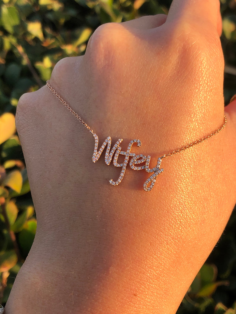 Wifey online necklace diamond