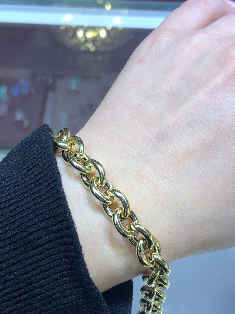14k Gold Large Chain Bracelet