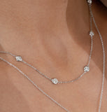 14K Gold Natural Diamond By The Yard 5.2MM Necklace