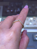 14K Gold Fashion Crown Diamond Band