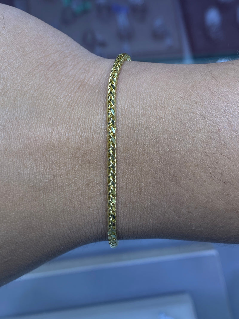 14K Gold 3MM Franco Bracelet
