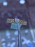 14K Gold Heart Bezel Cuban Diamond Ring