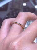 14K Thin Rounded Gold Band