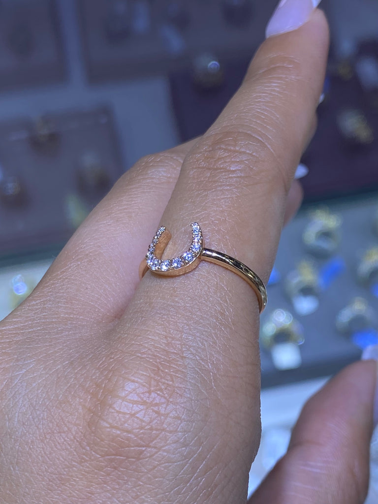 14K Gold Horseshoe Diamond Band David s House of Diamonds