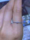 14K Gold Basket Set Diamond Heart Band