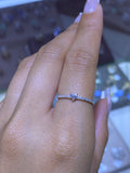 14K Gold Basket Set Diamond Heart Band