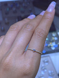 14K Gold Basket Set Diamond Heart Band