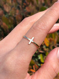 14K Cross Gold Band
