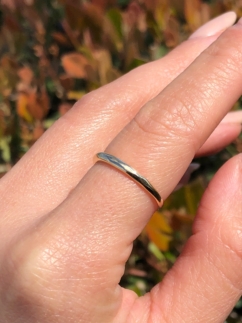 14K Diamond Cut Gold Band