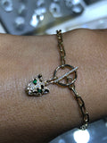14K Gold Jaguar Diamond Bracelet