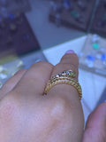 14K Gold Snake Wrapped Diamond Band