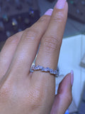 14k Gold Pear Eternity Cluster Diamond Band