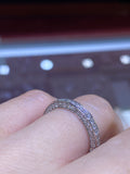 14k Gold Diamond 3D Eternity Band