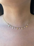 14k Gold B Diamond Necklace