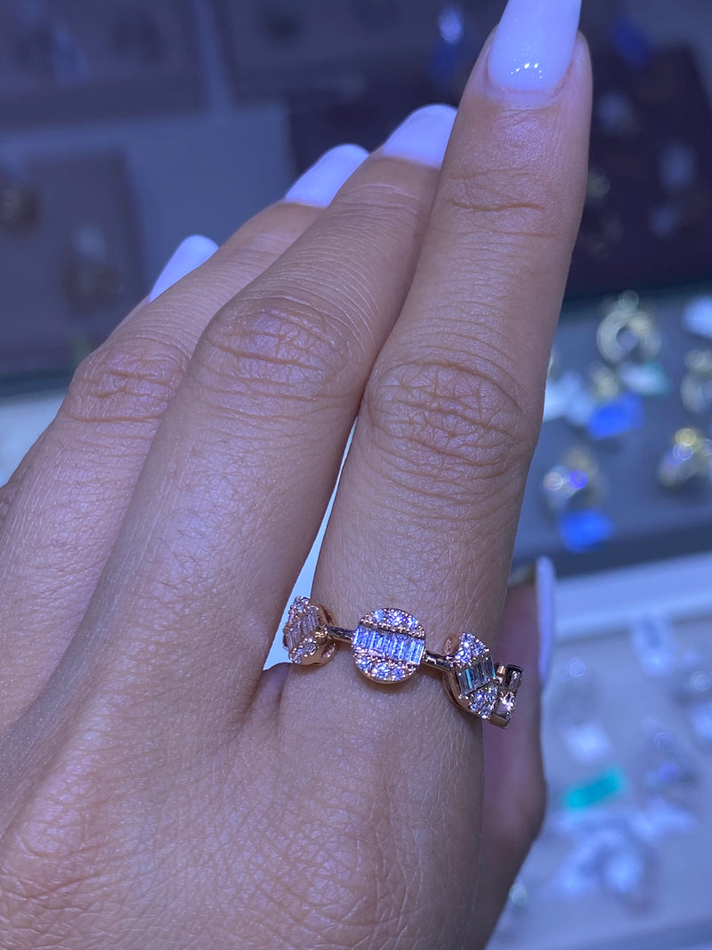 14K Gold Mixed Baguette Beauty Diamond Band