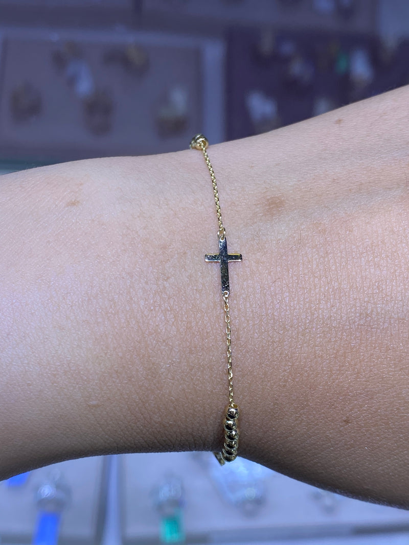 14K Gold Rosary and Beads Bracelet