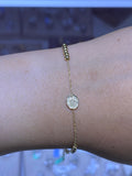 14K Gold Rosary and Beads Bracelet