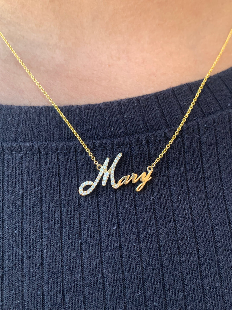 Name necklace hot sale gold and diamonds