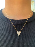 14K Gold Heart Diamond Necklace