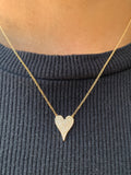 14K Gold Heart Diamond Necklace