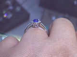 14K Gold Oval Tanzanite Band