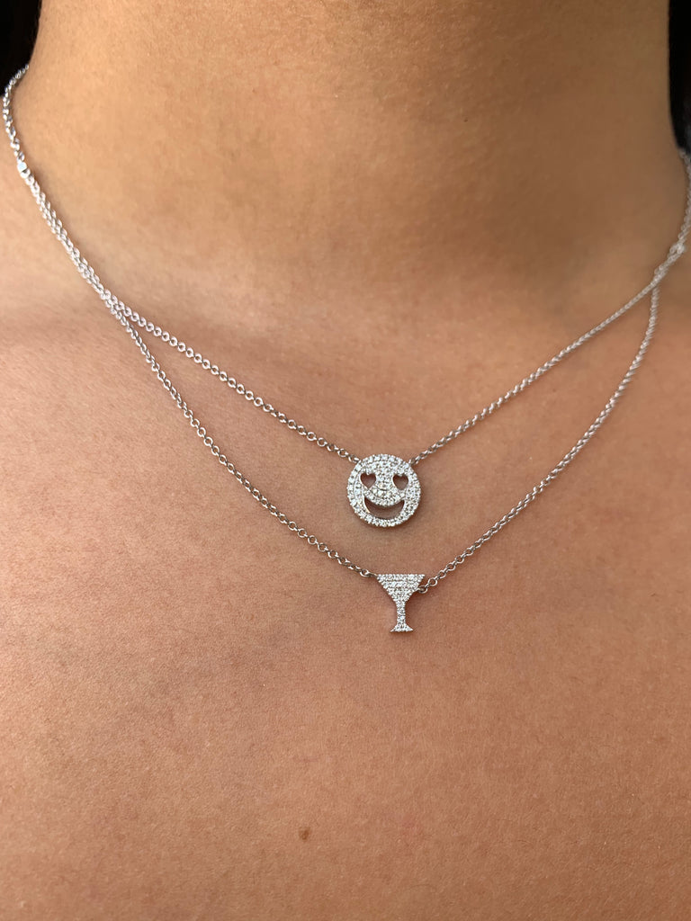 Emoji diamond pendant on sale