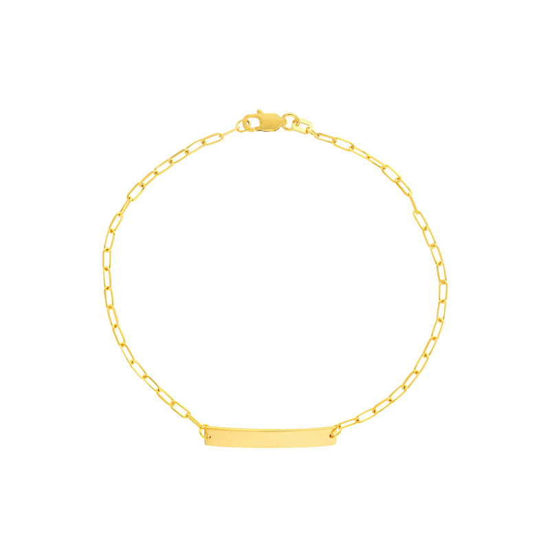 14K Gold Personalized ID Children's Bracelet