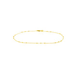 14K Yellow Gold Simple Anklet