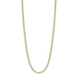 14K Gold Natural Diamond Large Tennis Necklace
