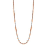 14K Gold Natural Diamond Large Tennis Necklace