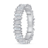 14K Gold Diamond Baguette Band