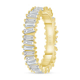 14K Gold Diamond Baguette Band