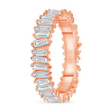 14K Gold Diamond Baguette Band