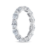 14K Gold Oval Diamond Eternity Band