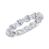 14K Gold Oval Diamond Eternity Band