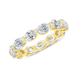 14K Gold Oval Diamond Eternity Band